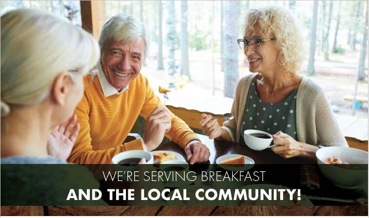 Gable Pines monthly breakfast for a cause